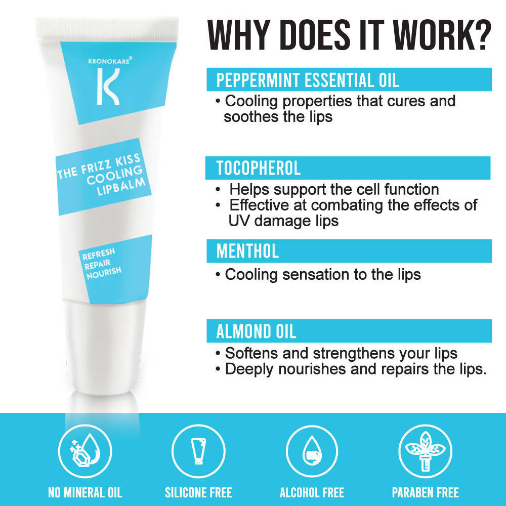 Kronokare The Frizz Kiss Cooling Lip Balm | Grocsy