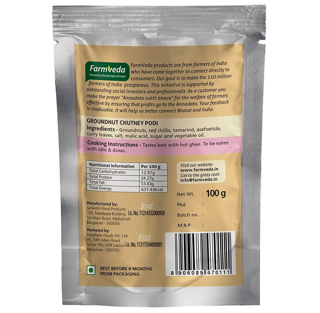 Farmveda Ready To Eat Groundnut Chutney Podi | Grocsy