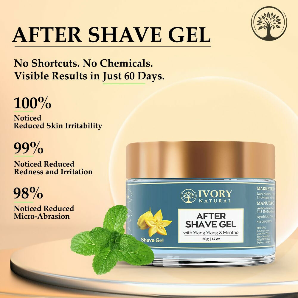 Ivory Natural After Shave Gel For Gentle Post-Shave, Reduced Facial Worries | Grocsy