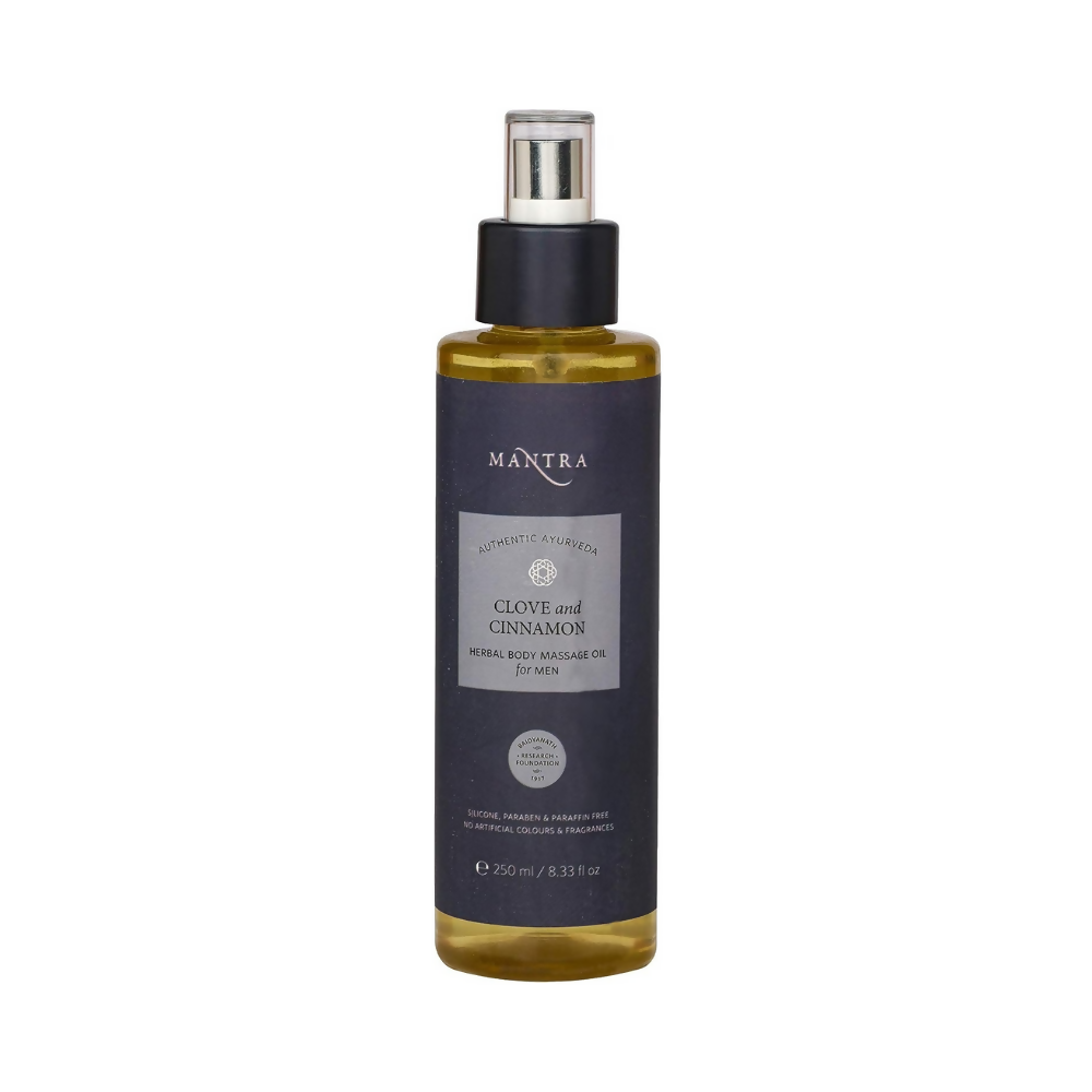 Mantra Herbal Clove & Cinnamon Herbal Body Massage Oil For Men | Grocsy