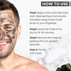 Globus Naturals Anti Pollution & Anti Acne Detox Charcoal Peel Off Mask For Men | Grocsy