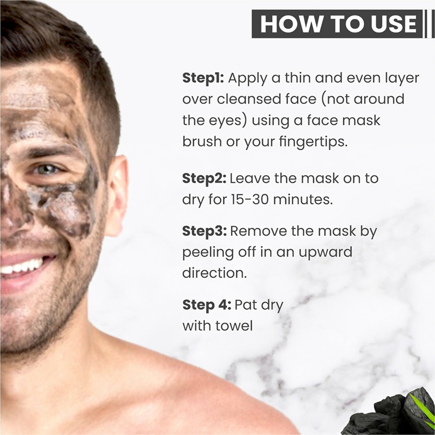 Globus Naturals Anti Pollution & Anti Acne Detox Charcoal Peel Off Mask For Men | Grocsy