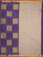 Mimosa Women's Kanchipuram Tussar Silk Purple Saree | Grocsy