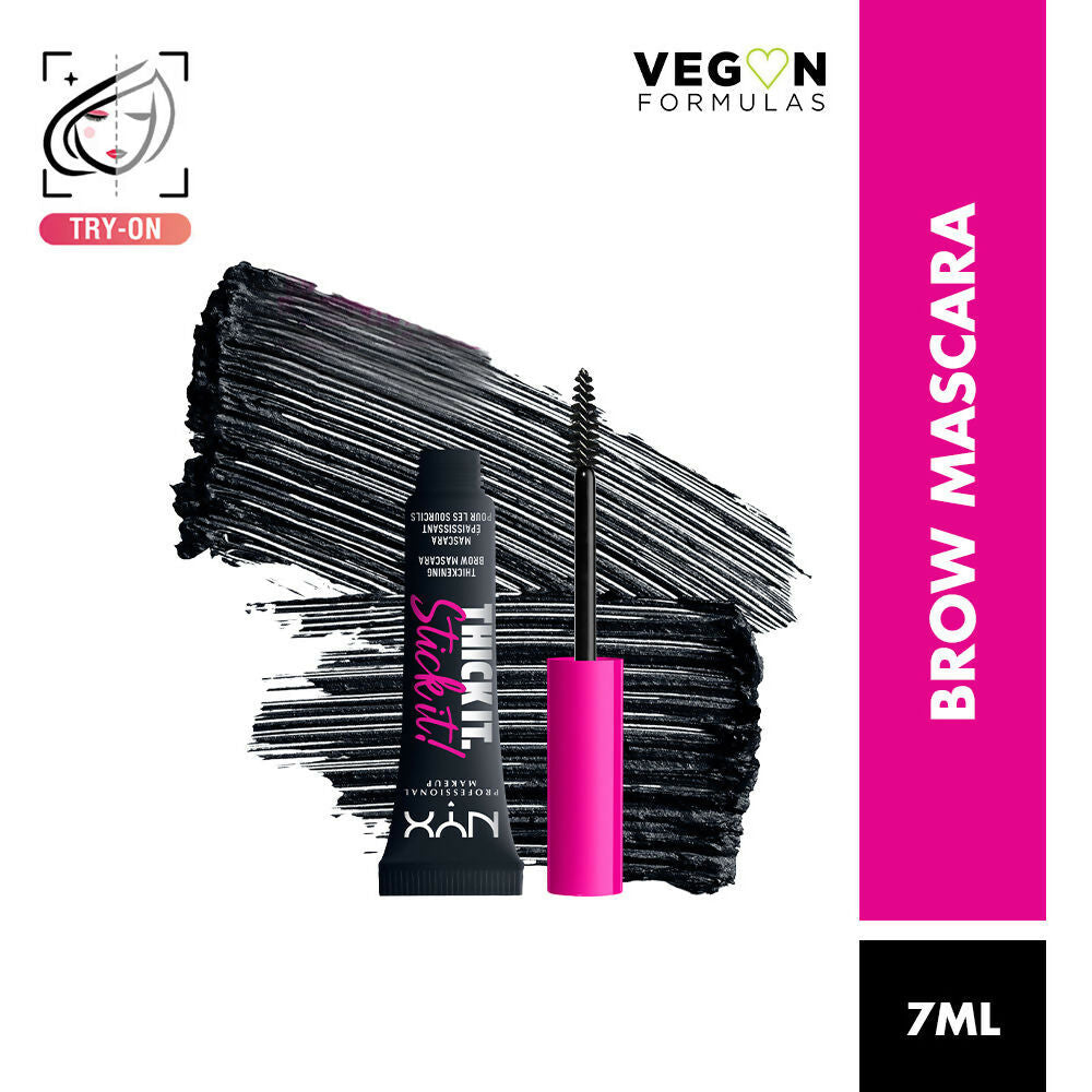 NYX Professional Makeup Thick It Stick It Brow Mascara - Black | Grocsy