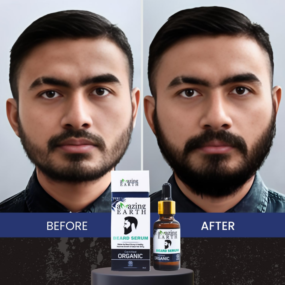 Amazing Earth Certified Organic Beard Serum | Grocsy