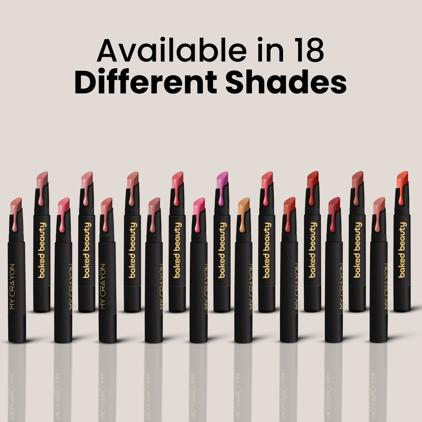 Baked Beauty My Crayon Brownie Bite Matte Lip Cream Lipsticks (Set of 3) | Grocsy