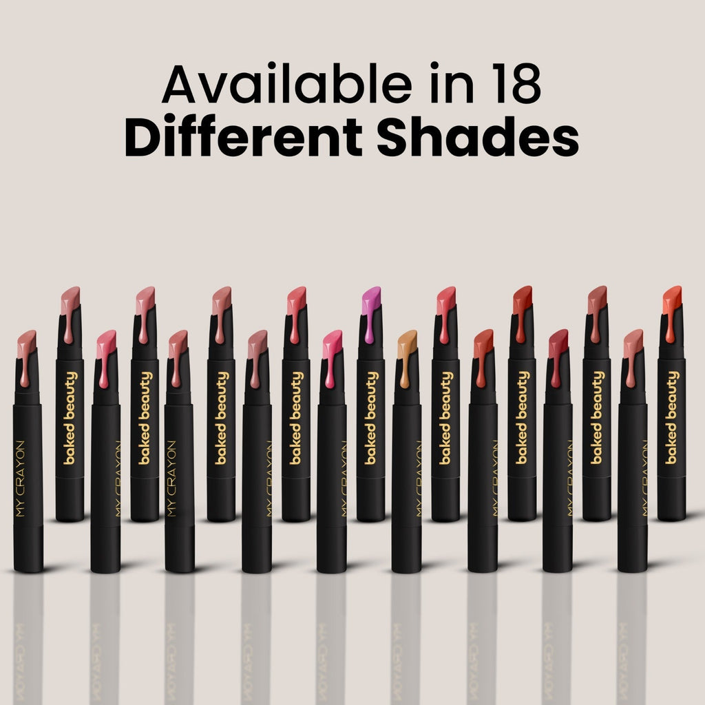 Baked Beauty My Crayon Cutting Chai Matte Lip Cream Lipsticks (Set of 3) | Grocsy
