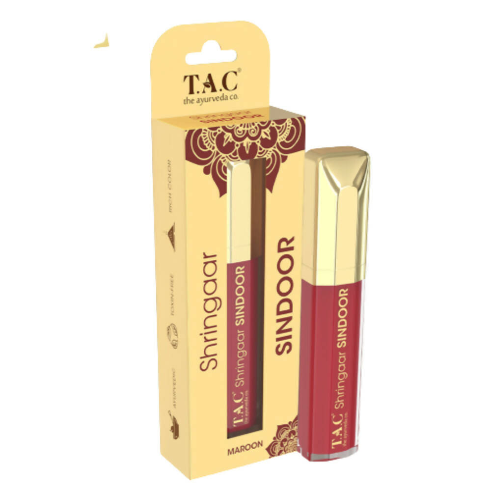 TAC - The Ayurveda Co. 100% Natural Herbal Liquid Sindoor Maroon | Grocsy
