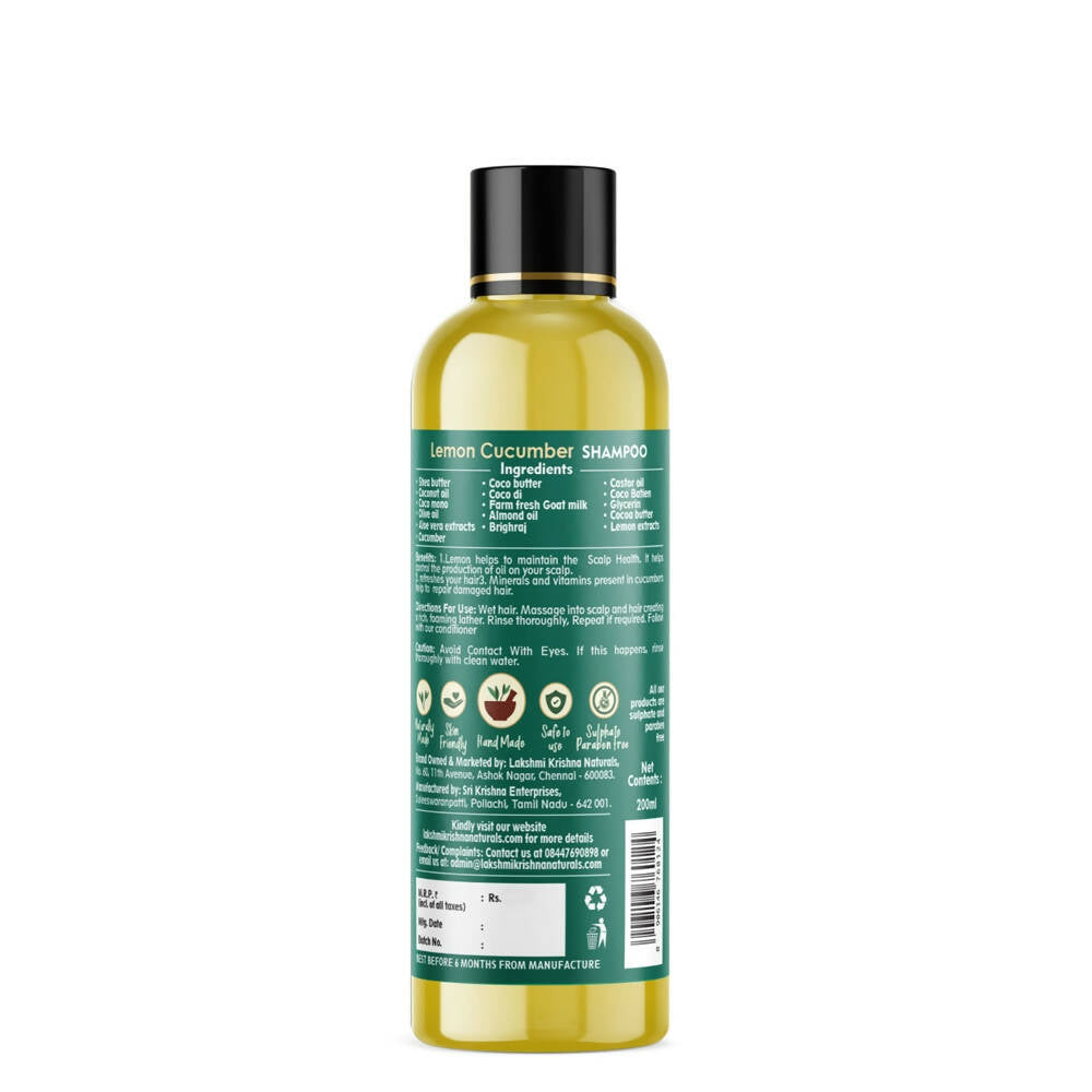 Lakshmi Krishna Naturals Lemon Cucumber Shampoo | Grocsy