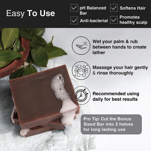 Soulflower Reetha Coconut Milk Hair Cleansing Bar | Grocsy