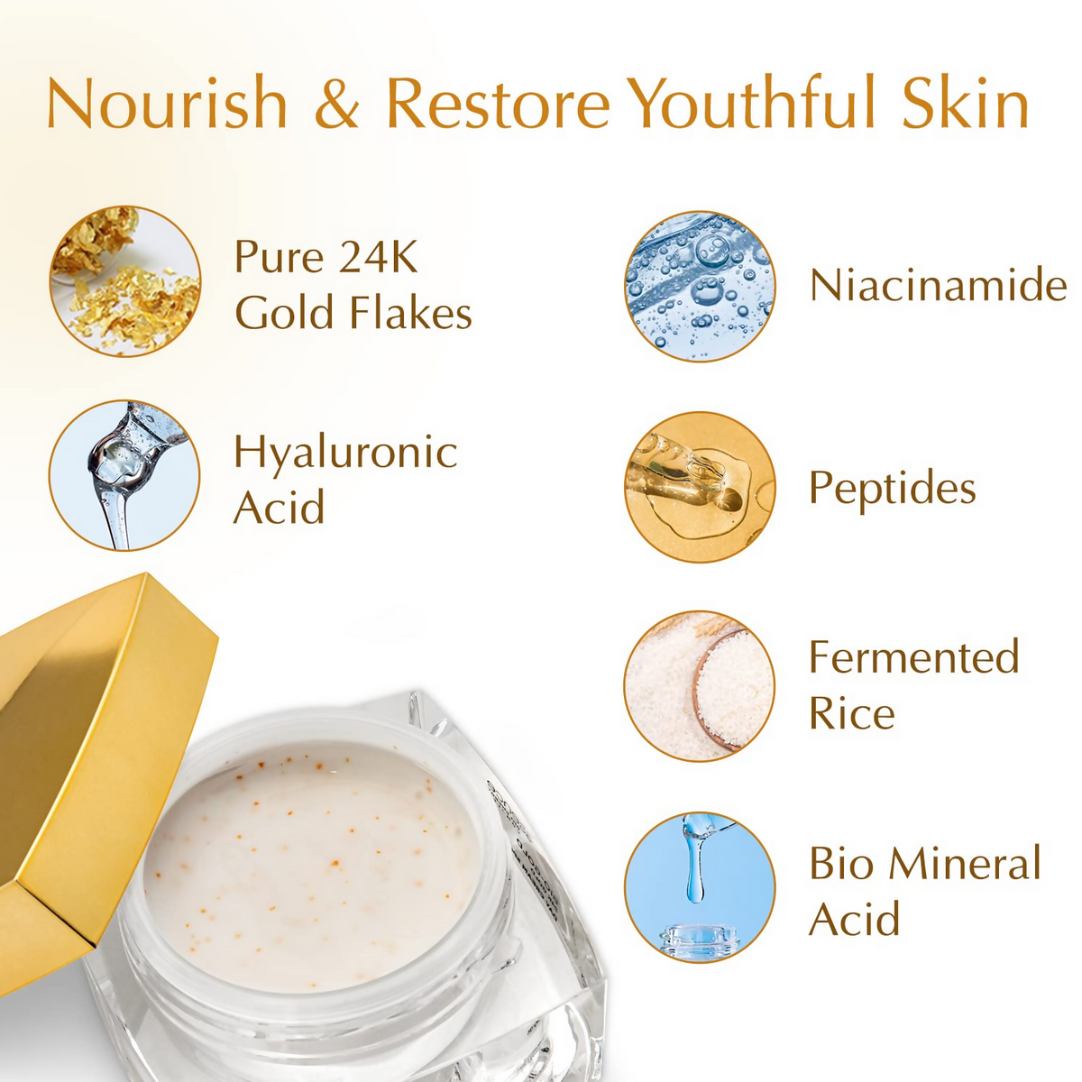 Bio Essence Bio-Gold Day Cream SPF25/PA+++ | Grocsy