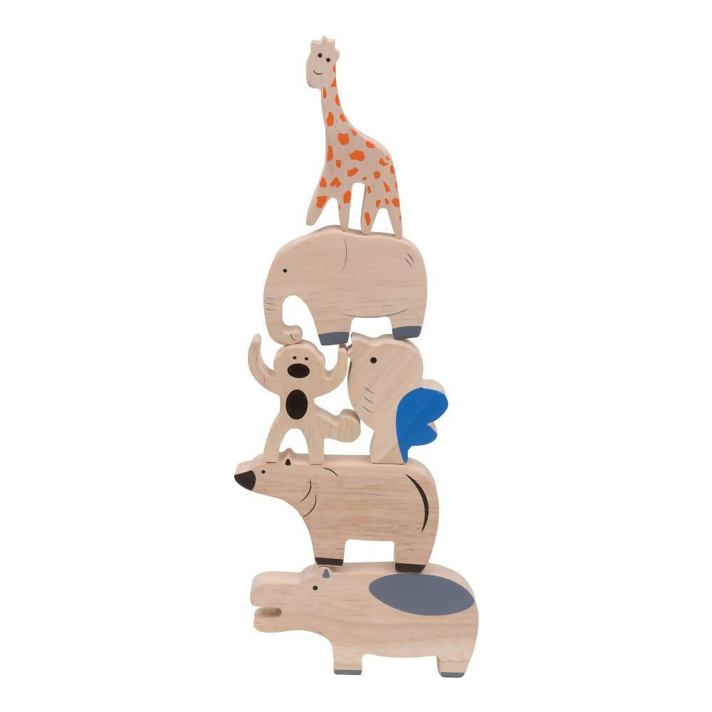 Matoyi Wooden Balancing Animals - 14 Pcs Set | Grocsy