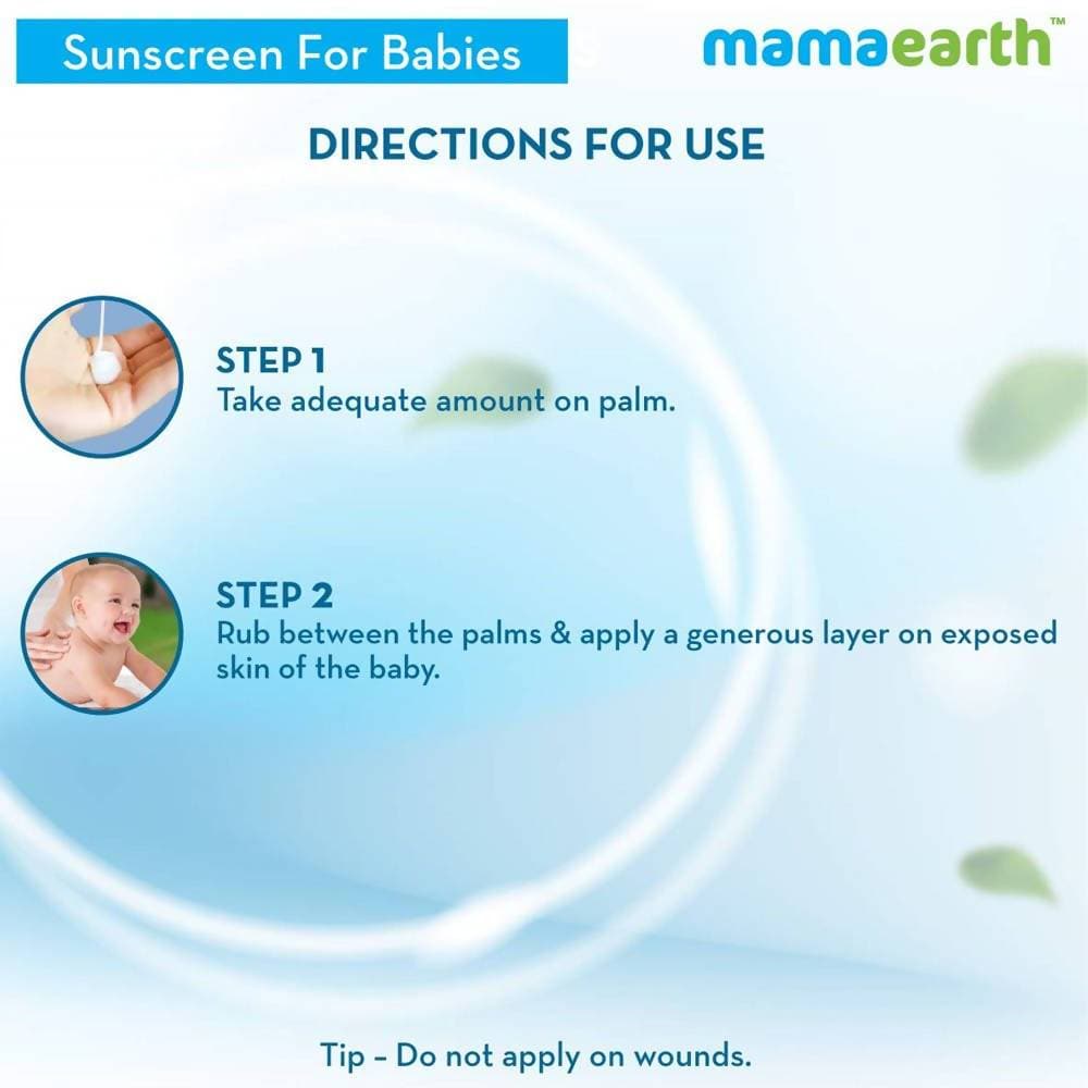 Mamaearth Mineral Based Baby Sunscreen For Protects from UV Rays & Deeply Nourishing & Soothing | Grocsy