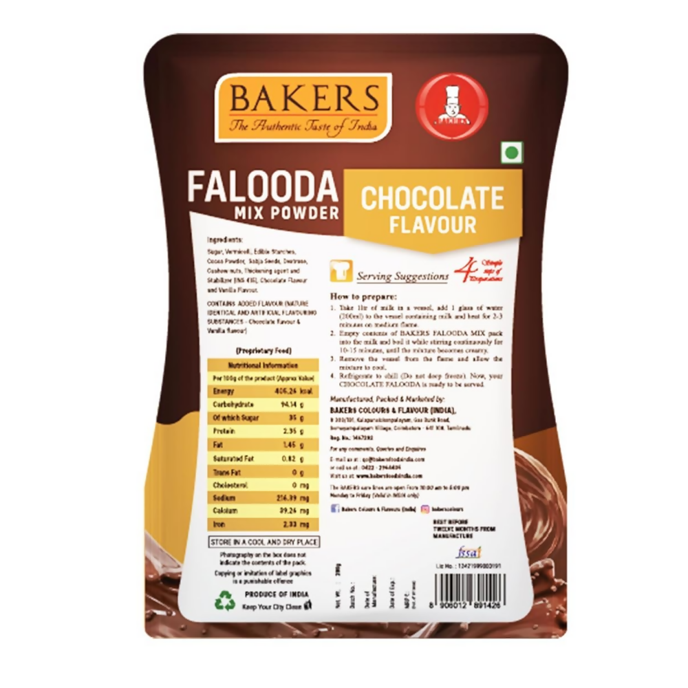 BAKERS Flavour Falooda Mix Powder Combo - Chocolate, Pista, Butter Scotch | Grocsy