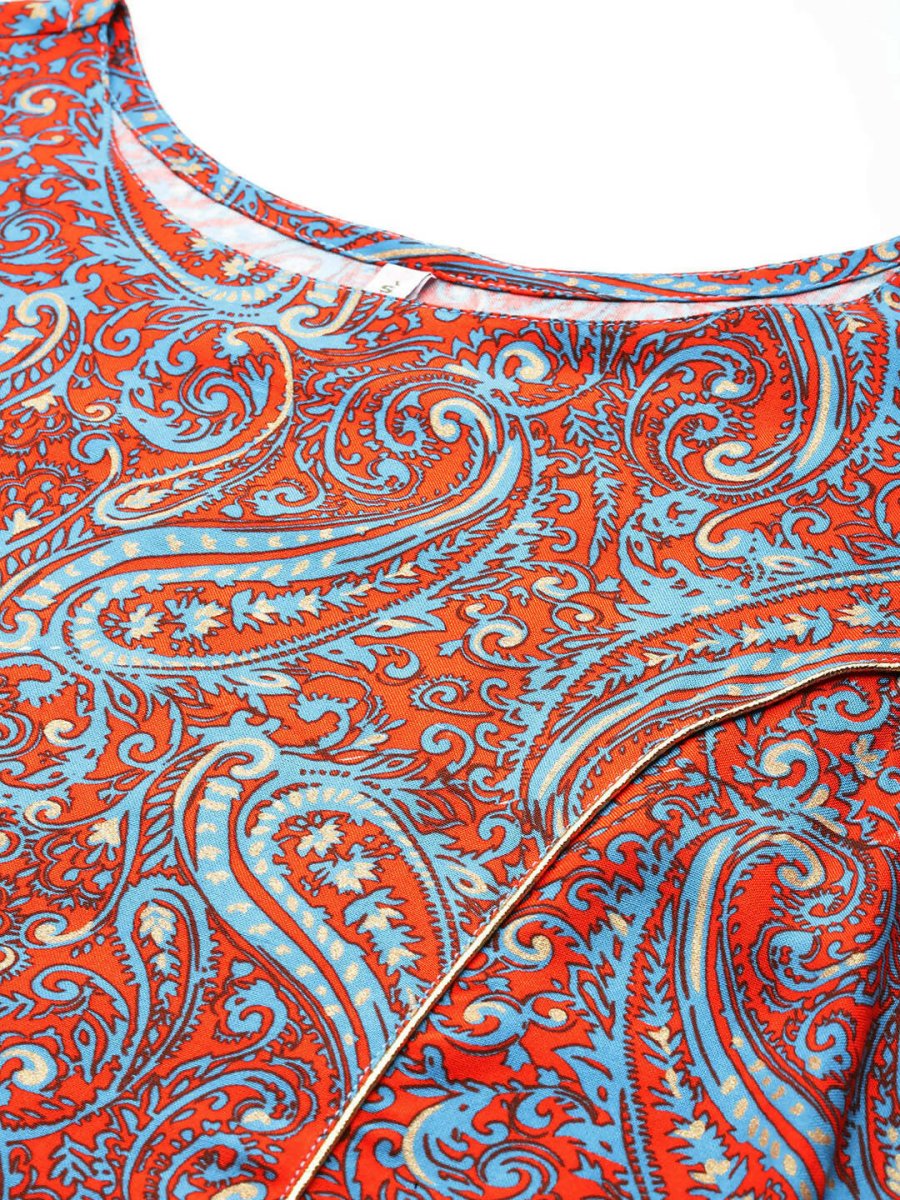 Ahalyaa Women's Traditional Wear Co-ods - Teal Blue | Grocsy