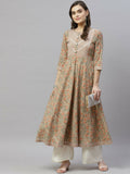 Miravan Women's Cotton Floral Printed Anarkali Kurtas | Grocsy