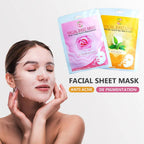 Duh Combo Pack Of Depigmentation And Anti Acne Face Sheet Masks | Grocsy