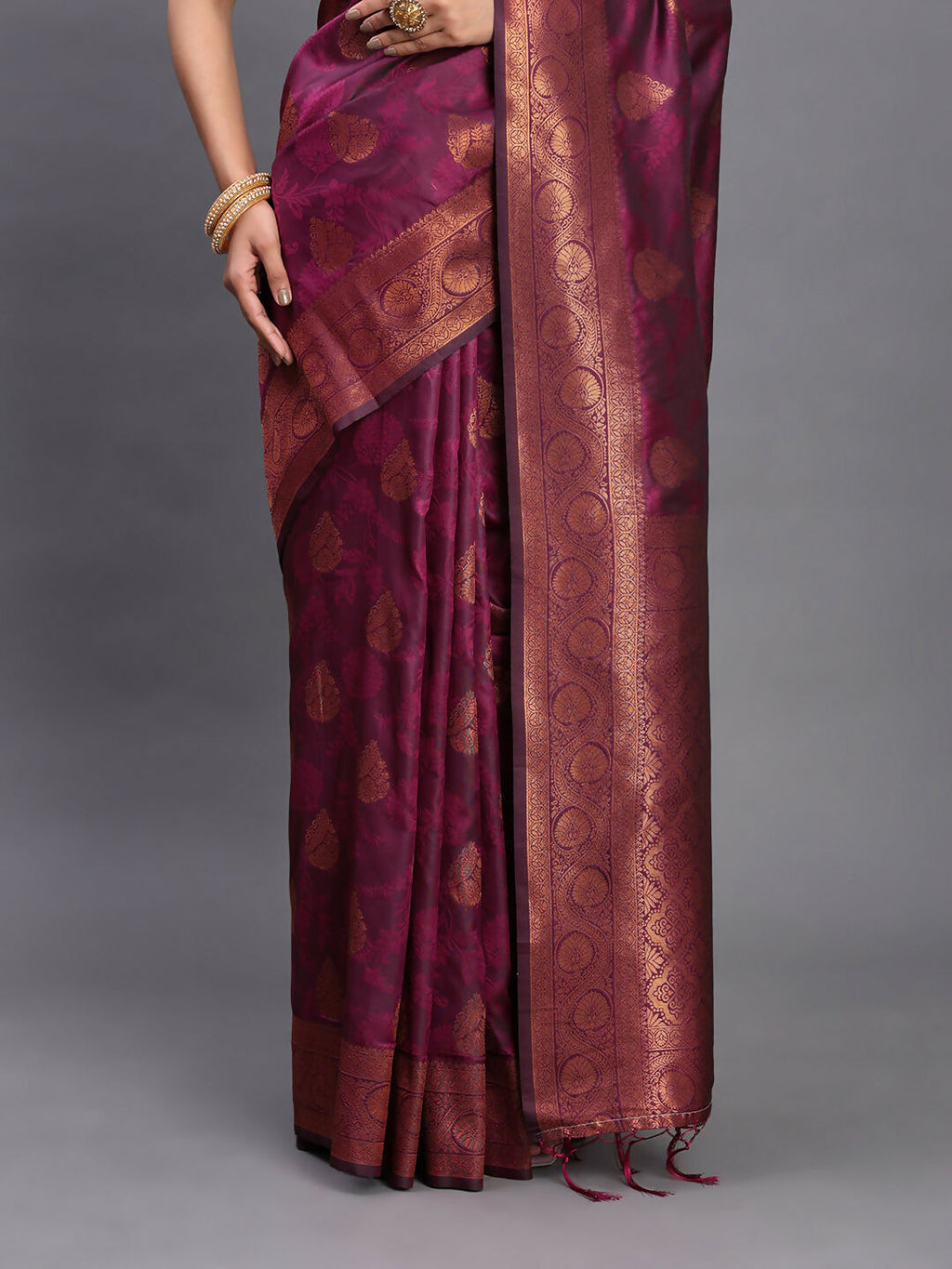 Shree Shyam Fashion Silk Purple Saree | Grocsy