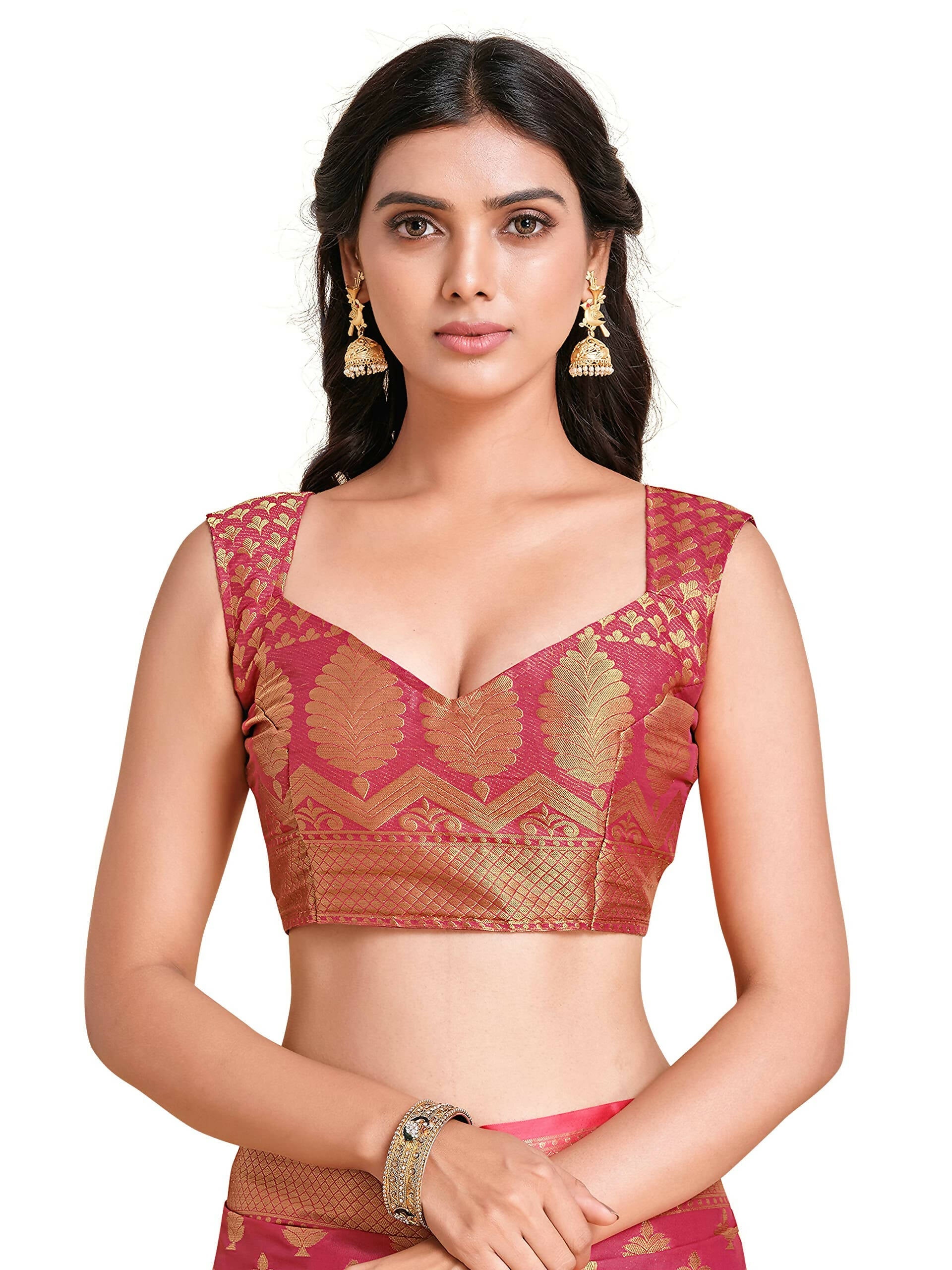 Mimosa Women's Mysore Silk Pink Saree | Grocsy