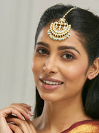 Nuyug 22k Gold Plated Crescent Maang Tikka | Grocsy