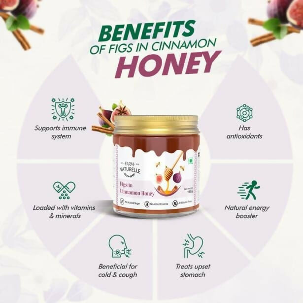 Farm Naturelle Figs in Cinnamon Honey Sweet & Healthy Delight | Grocsy