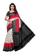 Vamika Multicolor Kalamkari With Jhalar Khadi Silk Saree | Grocsy