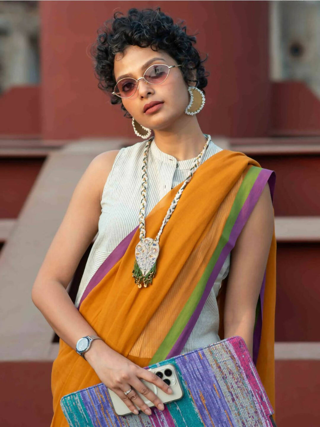 Suta Mustard Solid Mul Cotton Saree | Grocsy