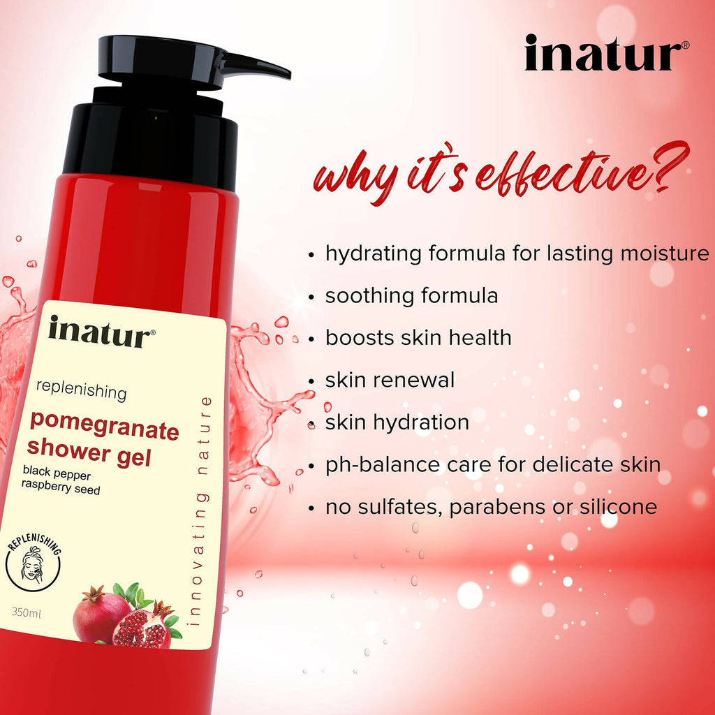 Inatur Pomegranate Shower Gel | Grocsy