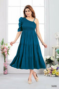 Joban Fashion Heavy Muslin Airforce Blue Color Tunic | Grocsy