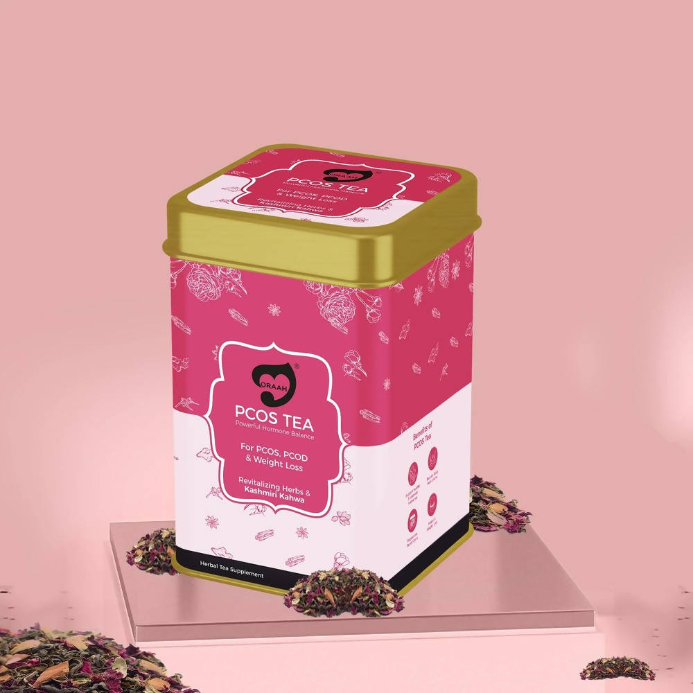 Oraah PCOS PCOD Herbal Tea - Kashmiri Kahwa Flavour | Grocsy