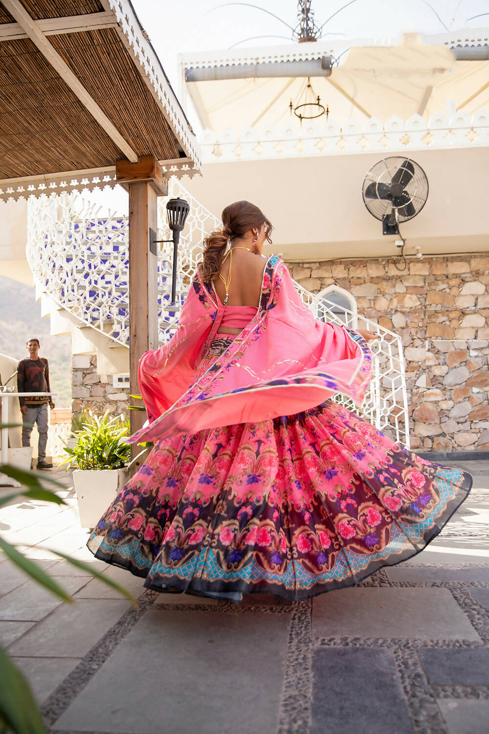 Wedding Designer Pink Chanderi Designer Lehenga - Anbazaar | Grocsy