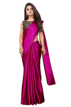 Vamika Pink Satin Designer Saree (PAVITRA RANI) | Grocsy