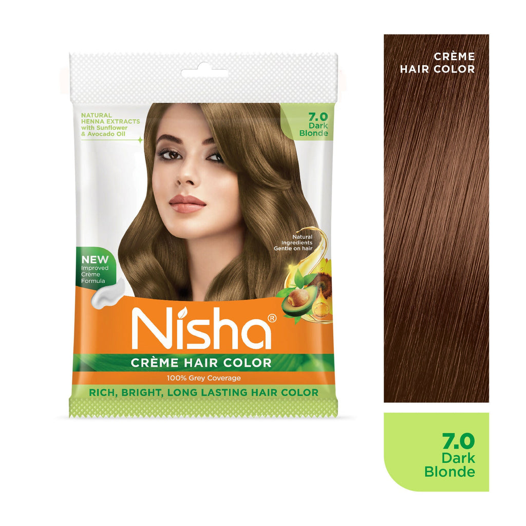 Nisha Creme Hair Color for Women - Dark-Blonde | Grocsy