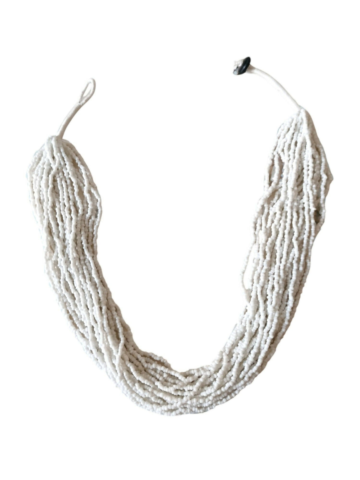 Inhanns Handmade Beaded Multilayer Necklace, 20 Layers - White | Grocsy