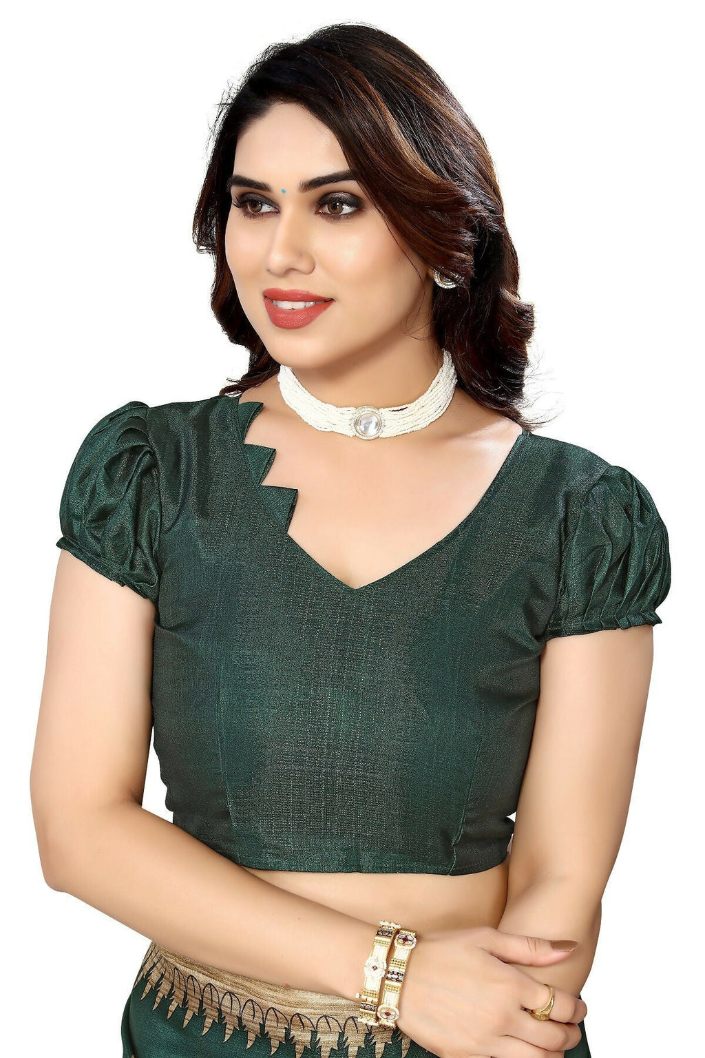Vamika Green Printed Art Silk Saree | Grocsy