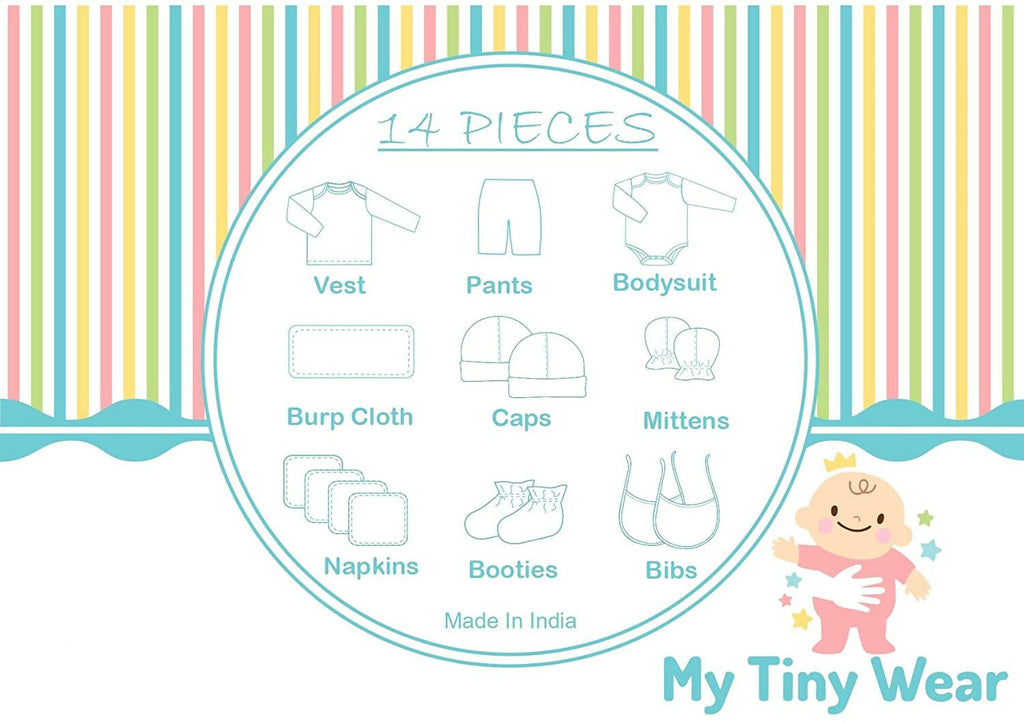 My Tiny Wear Full Sleeves New Born Baby Gift Set - Red | Grocsy