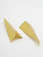 NVR Women Gold-Polished Geometric Shape Drop Earrings | Grocsy