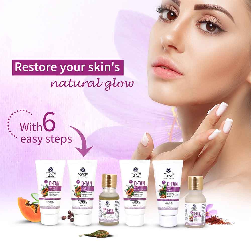 Ayouthveda D- Tan Facial Kit for Tan Removal & Brightness | Grocsy
