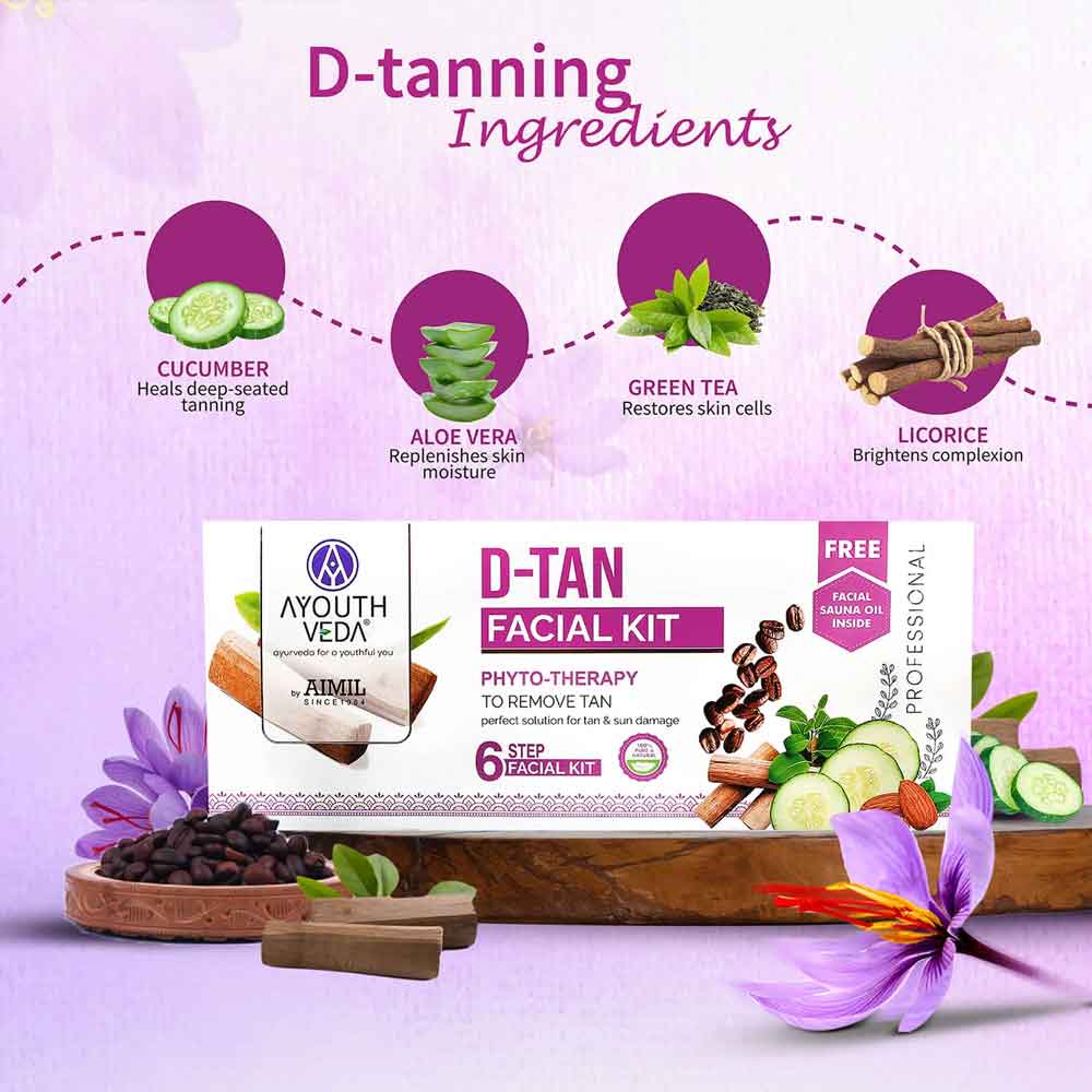Ayouthveda D- Tan Facial Kit for Tan Removal & Brightness | Grocsy