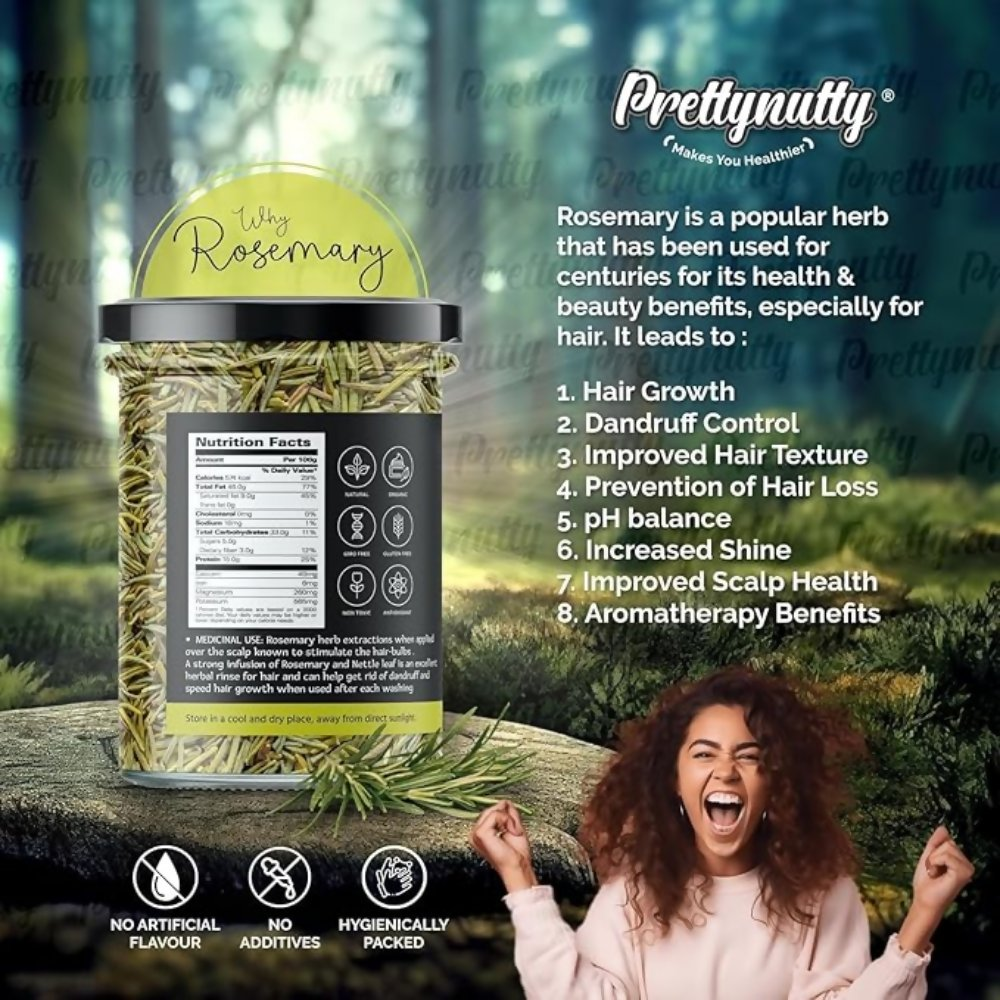 Pretty Nutty 100% Natural Rosemary Dried Leaves | Grocsy