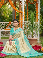 Shree Shyam Fashion Sky Blue Soft Silk Saree | Grocsy
