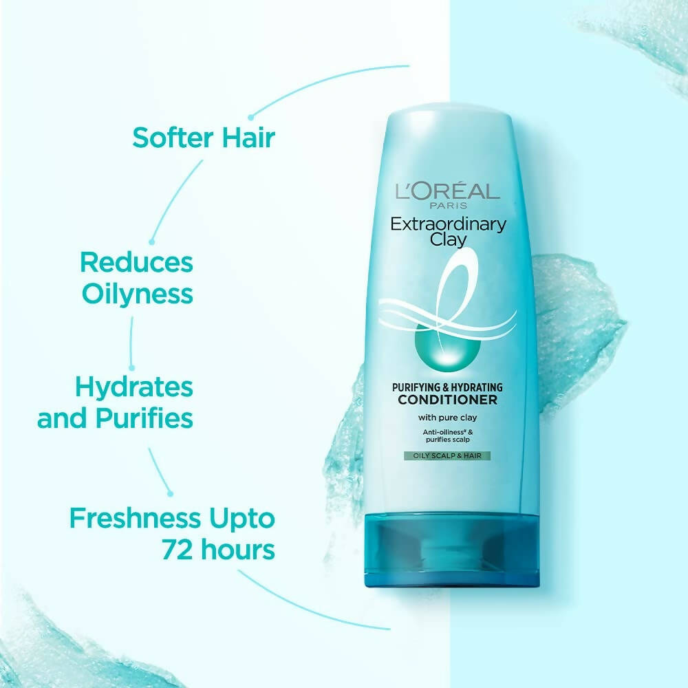 L'Oreal Paris Extraordinary Clay Purifying & Hydrating Conditioner | Grocsy