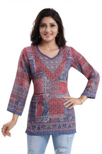 Snehal Creations Bright as the Sun Summer Cool Printed Short Kurti Tunic | Grocsy