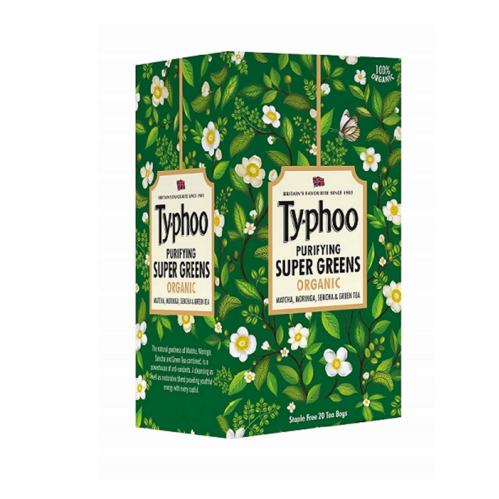 Typhoo Purifying Super Greens Organic Tea Bags | Grocsy
