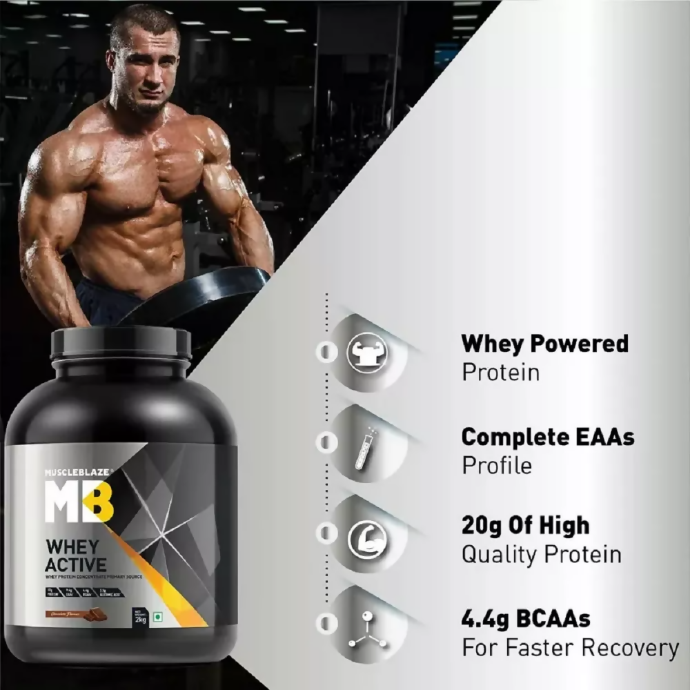 MuscleBlaze Whey Active Chocolate | Grocsy