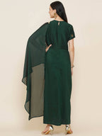Women Republic Green Hand Embellished Gown | Grocsy