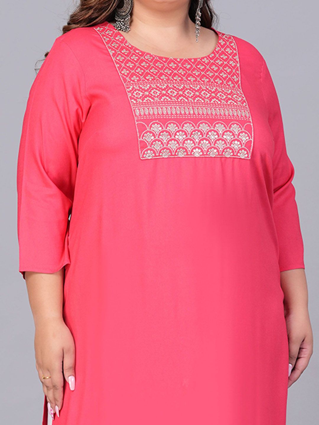 Sztori Women Yoke Design Thread Work Kurta | Grocsy
