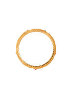 NVR Women's Set of 2 Gold-Polished Traditional Bangles