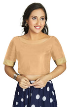 Aastha Fashion Women's Beige Art Silk Designer Traditional Readymade Blouse | Grocsy