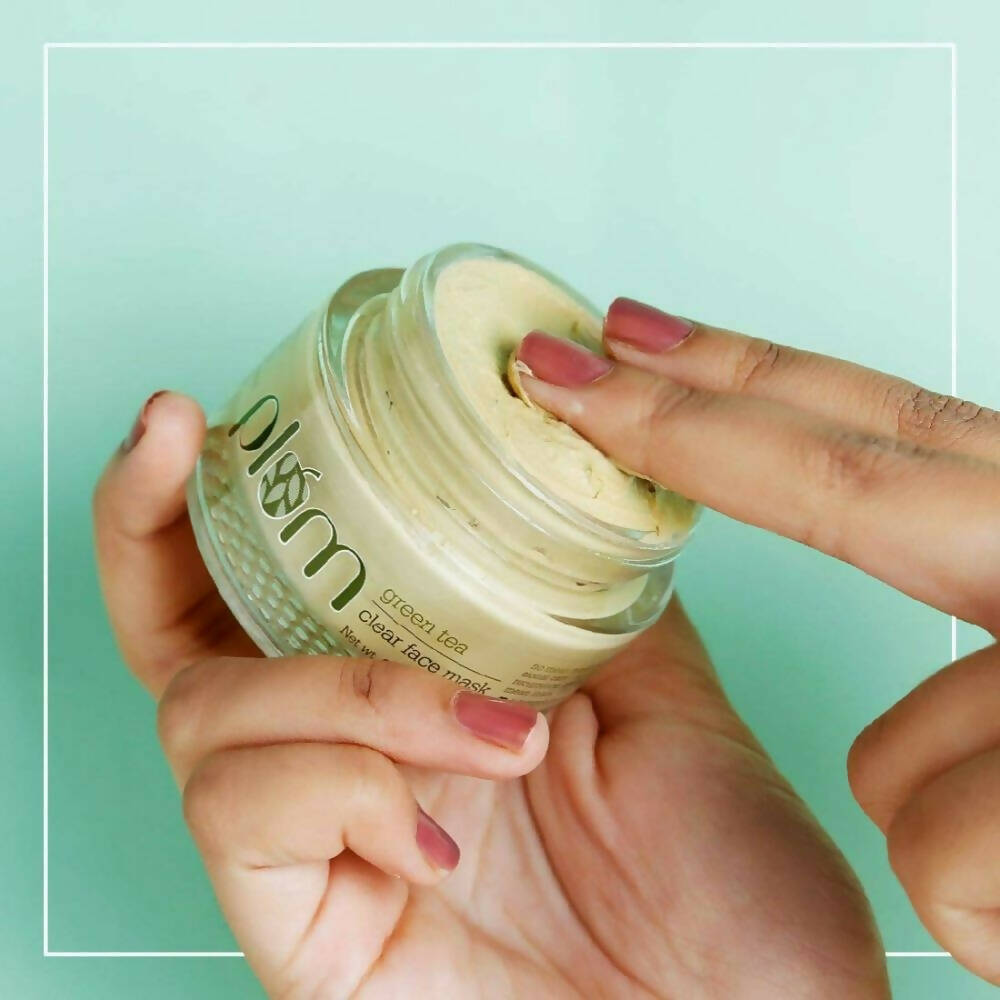 Plum Green Tea Clear Face Mask | Grocsy